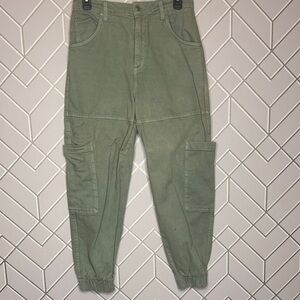 Bershka Olive Green Cargo Joggers size 6